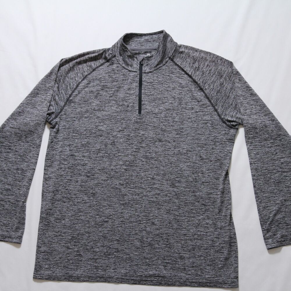 Under Armour HeatGear Men's Loose L Heathered Gray 1/4 Zip Pullover